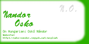 nandor osko business card