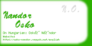 nandor osko business card